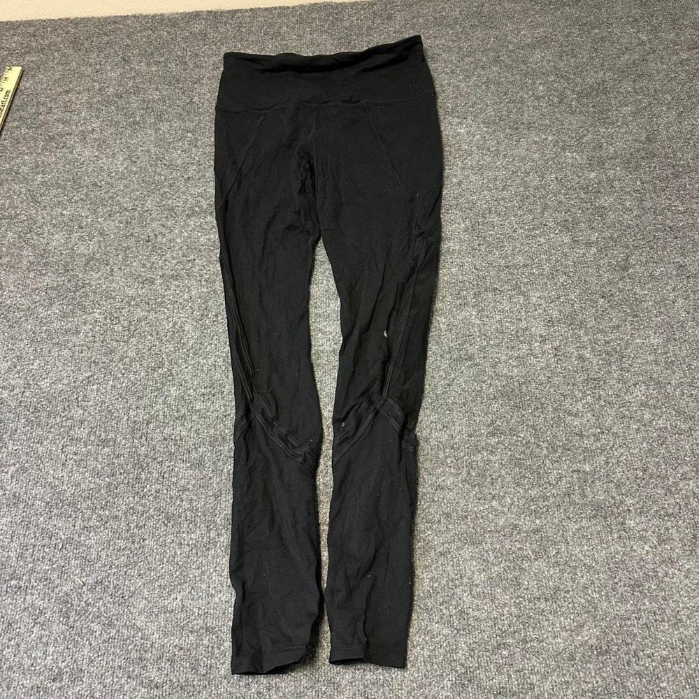 Athleta Leggings Womens Size M Black High Rise Mesh Panel Activewear Yoga Pants